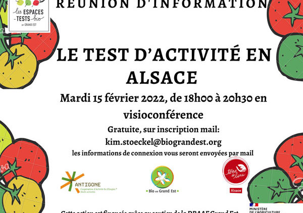 Réunion d’information collective: le test d’activité agricole en Alsace
