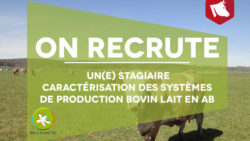 Offre de stage : caractérisation des systèmes de production bovin lait en agriculture biologique du Grand Est