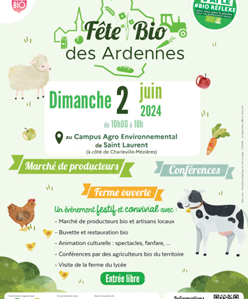 Fête Bio des Ardennes – 3ème édition au Campus Agro Environnemental de St Laurent