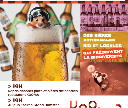 Bières bio Grand Hamster ! C’est la grande soirée de lancement!