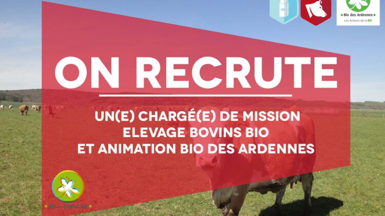 Recrutement : Chargé(e) de mission « Élevage Bovins bio et Animation de Bio des Ardennes  »