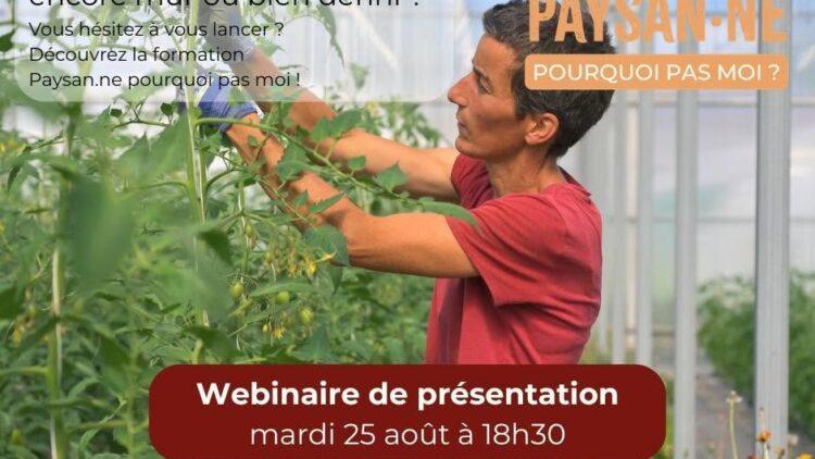 Webinaire pour découvrir notre formation « Paysan·ne, pourquoi pas moi ? »