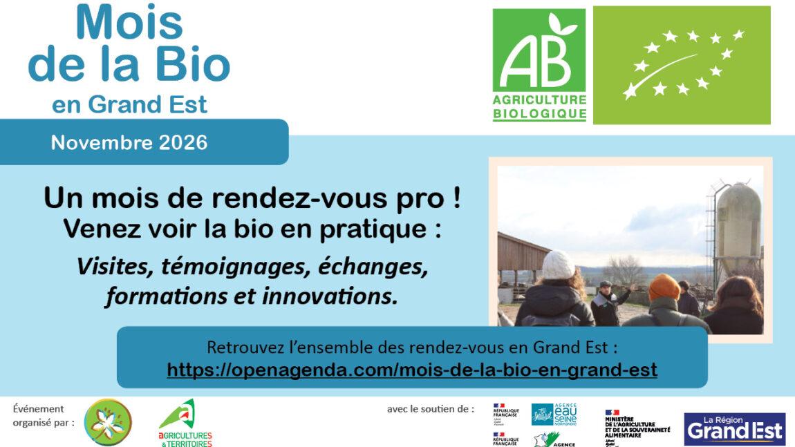 Mois de la Bio 2026 : plus de 40 rendez-vous pour préparer l&rsquo;avenir des fermes bio du Grand Est