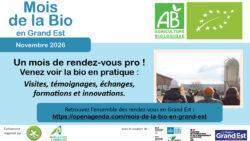 Mois de la Bio 2026 : plus de 40 rendez-vous pour préparer l’avenir des fermes bio du Grand Est